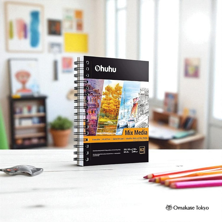 Ohuhu水彩素描本124页215mmx153mm 200 克