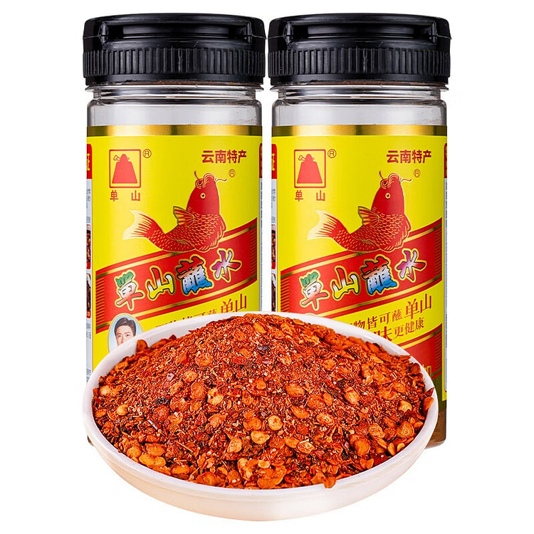 单山 蘸水120g*2瓶 辣椒粉 火锅烧烤 调味 120 克*2 罐