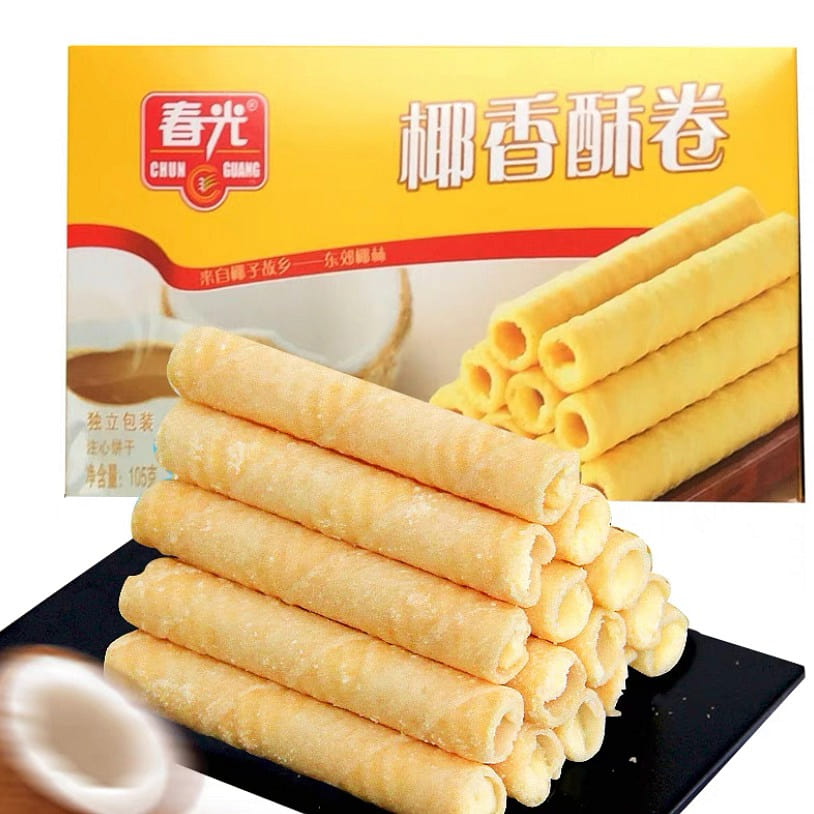 1 box of Spring Coconut Crispy Roll 105 グラム