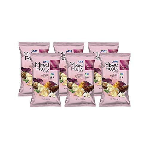 Jans Mixed Roots Chips Rosemary Garlic Pack of 6 8 oz*6 pack
