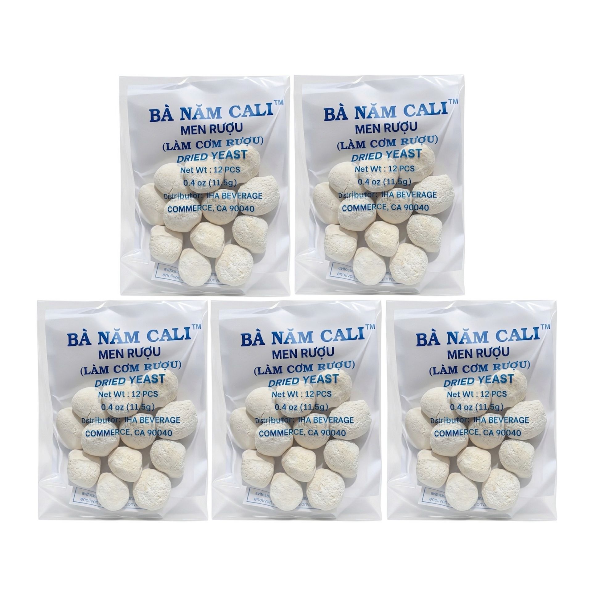 Dried Yeast Fermented Sticky Rice Men Lam Com Ruou 1 pack*5 counts