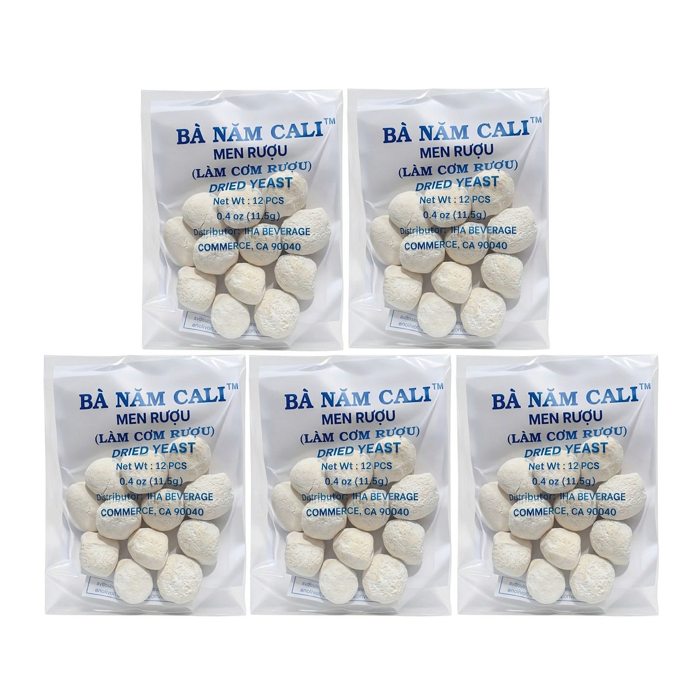 Dried Yeast Fermented Sticky Rice Men Lam Com Ruou 1 pack*5 counts