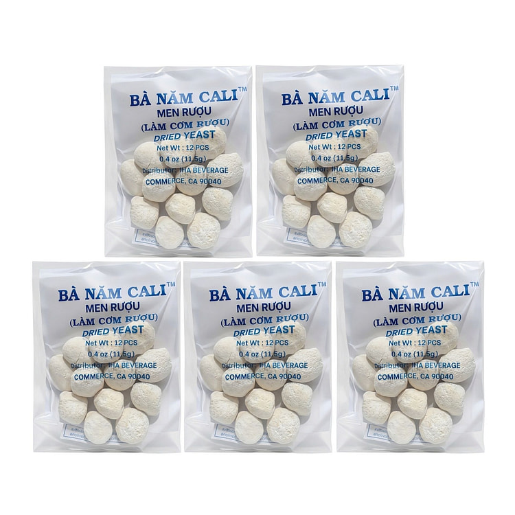 Dried Yeast Fermented Sticky Rice Men Lam Com Ruou 1 pack*5 counts