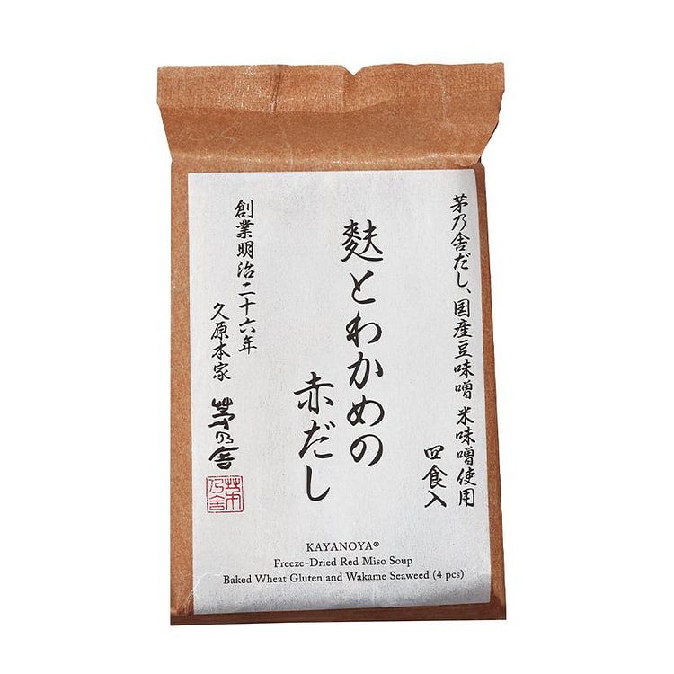 茅乃舍 麸皮 裙带菜 红味噌汤 4人份 1 份