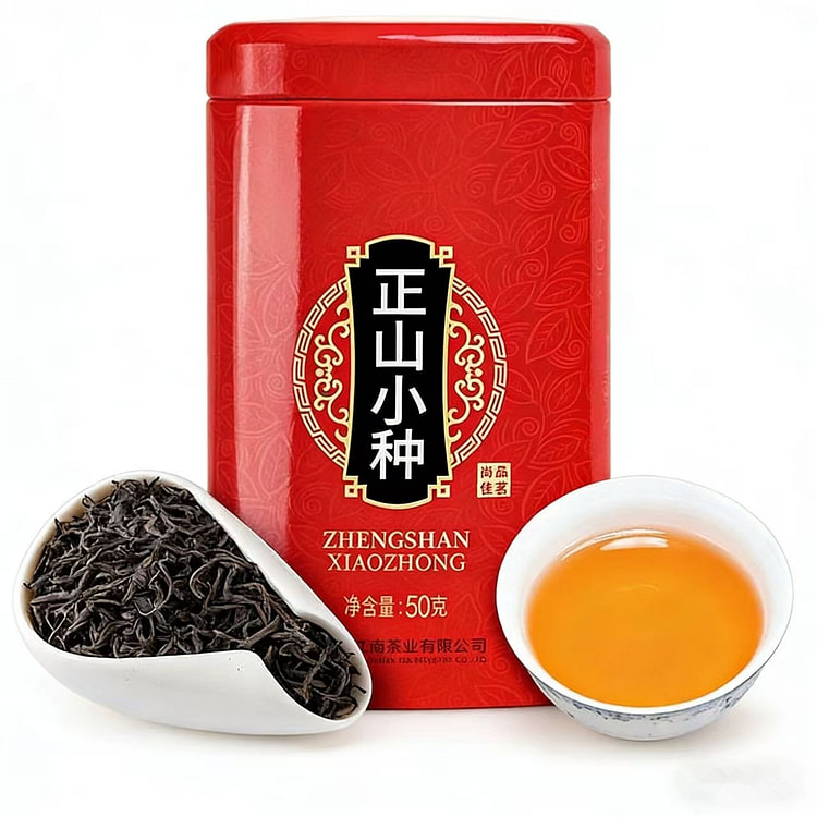 忆江南一级正山小种茶叶福建武夷山原产小种红茶散装罐 50 克