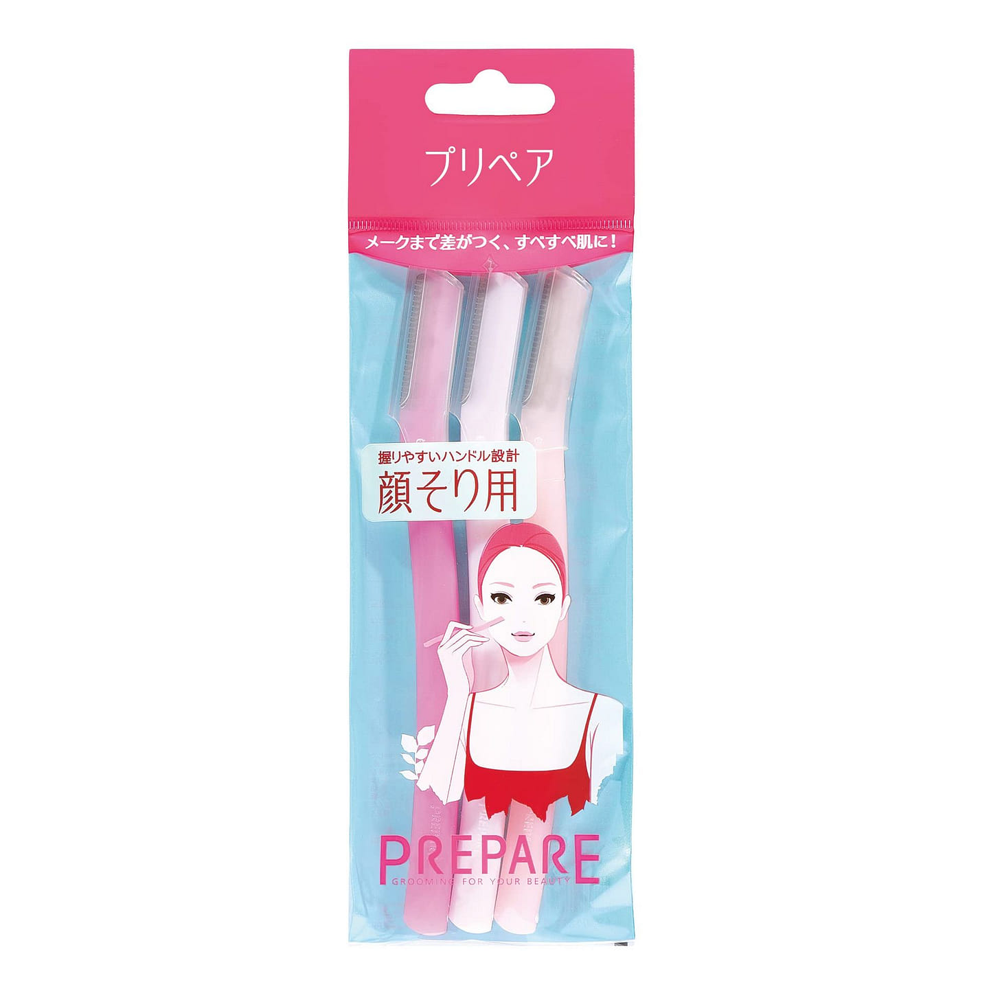 Shiseido PREPARE Razor(Pink) 3pc 1 count