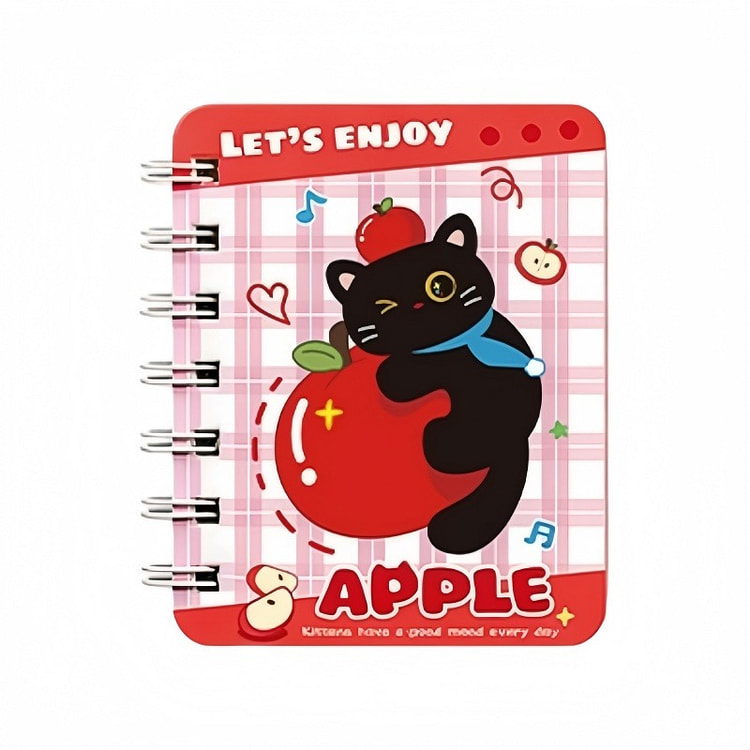 A7创意卡通线圈本 苹果猫系列 单款随机发 1本 1 个