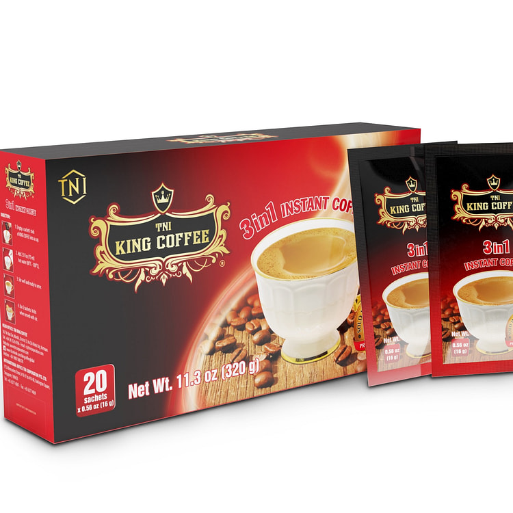 King Coffee 3in1 Instant Coffee Mix Box 20ct 20 count