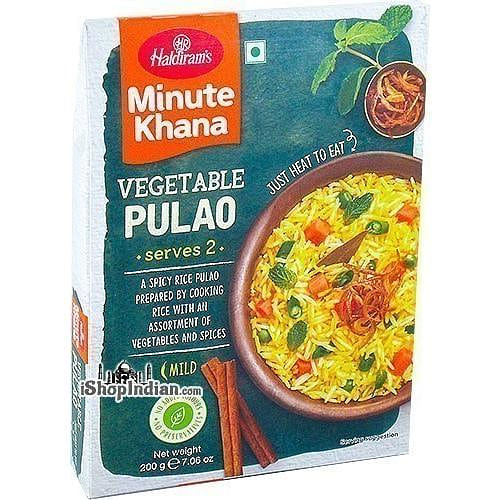 Haldiram’s Vegetable Pulao – Minute Khana (Ready-to-Eat), 7 oz box 7 oz