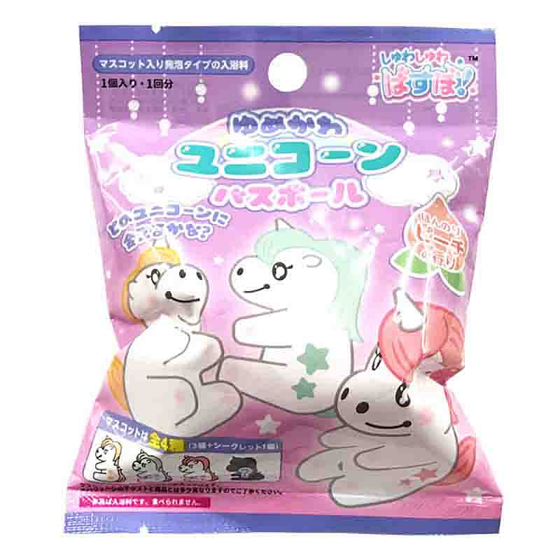 DAISO Unicorn Bath Ball Peach Scent 1 each
