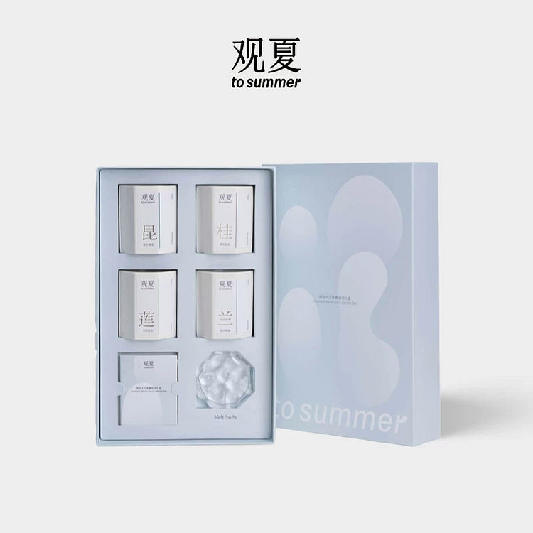 TO SUMMER Scented Wood Wick Candle Set 130g* 4