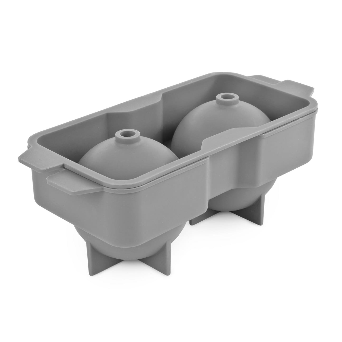 True Gray Sphere Ice Cube Mold – Silicone Ball Ice Cube Molds for Whiskey Bourbon and Cocktails in Grey, 2.25 Inch 1 each