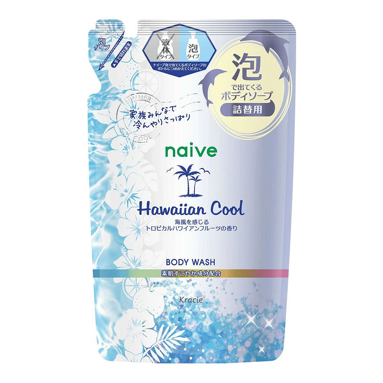 Kracie Naive Hawaiian COOL Fruit Body Wash+Refill 1 count