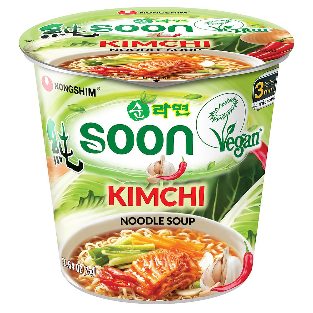 Nongshim Soon Kimchi Cup, Vegan, 6 Pack 1 each