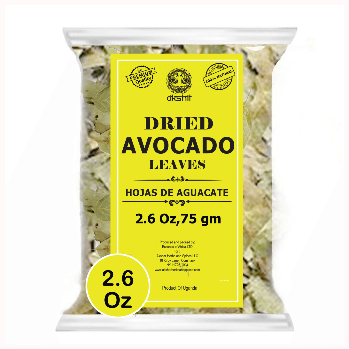 2.6 Oz Dried Avocado Leaves Hojas De Aguacate Seca 2.6 oz