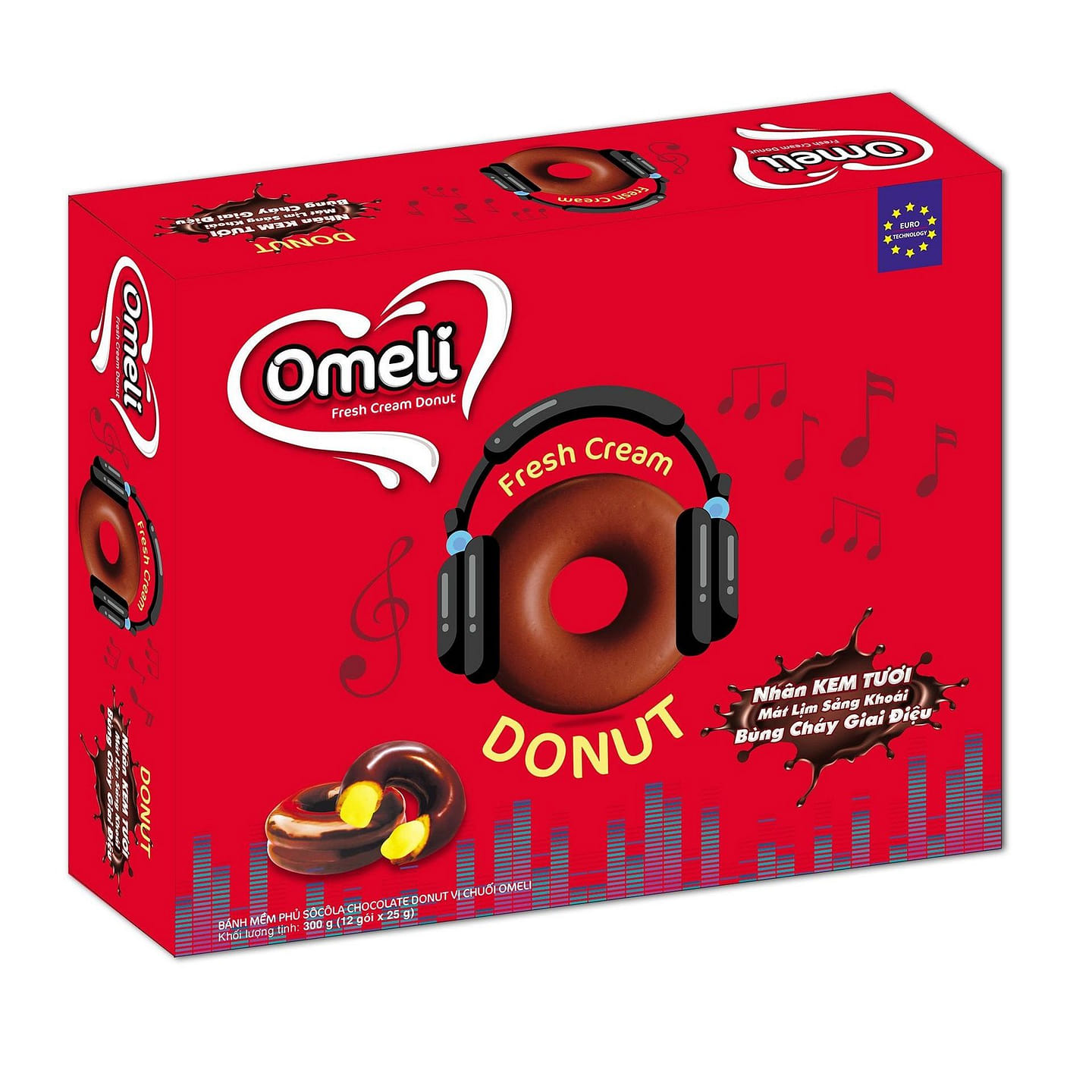 Omeli Fresh Cream Donut 300g 1 each