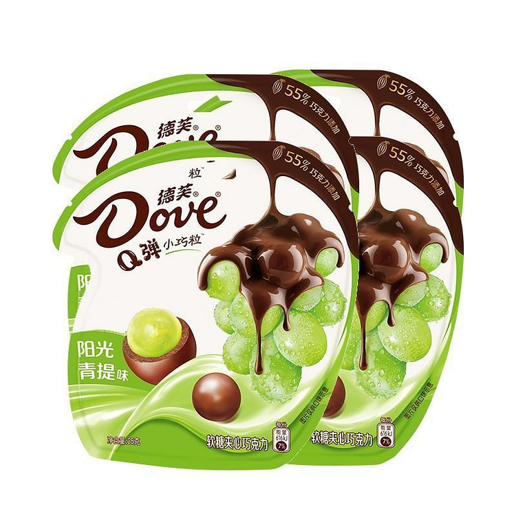 Gummy-filled chocolate green grapes 25g * 4 bags 100 g