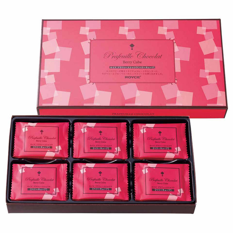 Royce Prafeuille Chocolat Berry Cube 30pcs