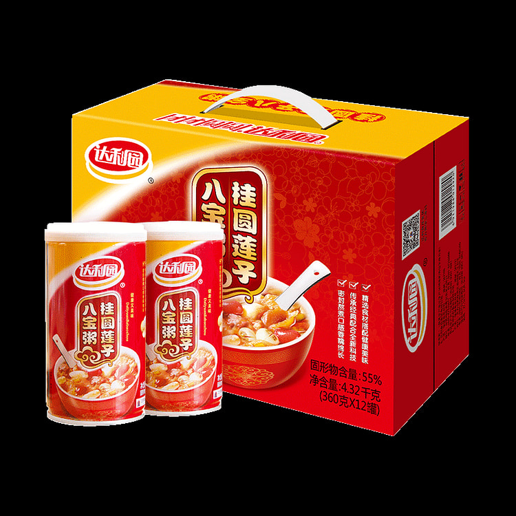 达利园 桂圆莲子八宝粥 12罐*360克
