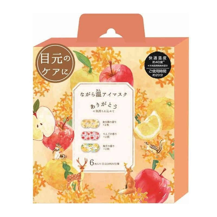 HONYARADOH 水果花香蒸汽眼膜 6片 1 个