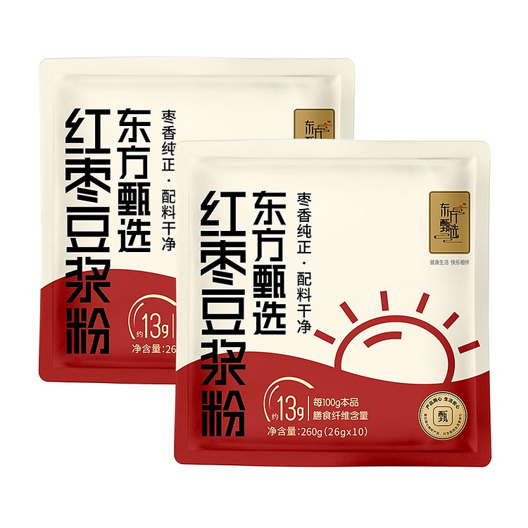 甄选红枣豆浆粉营养早餐速食冲饮饮品260g*2