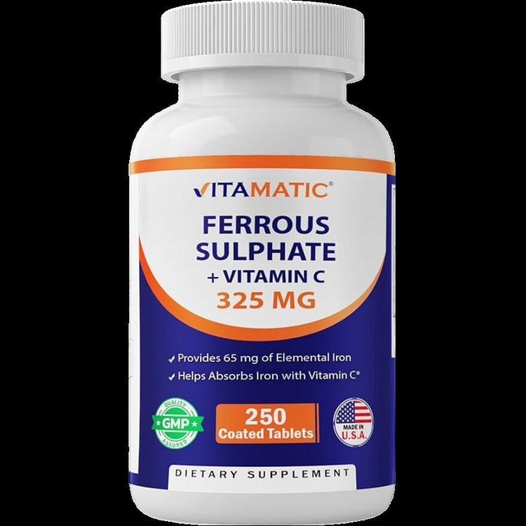 Ferrous Sulphate + Vitamin C - 250 Coated Tablets