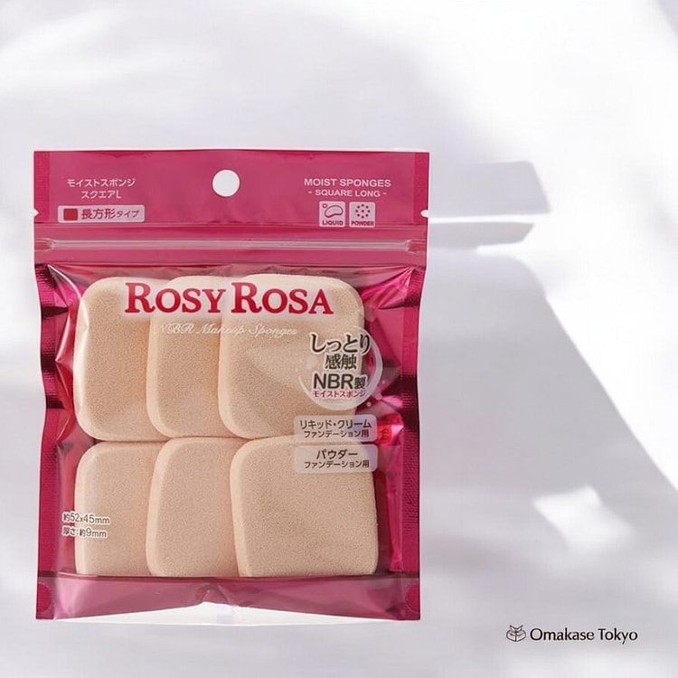 ROSY ROSA 保湿海绵 6P (方形大号)