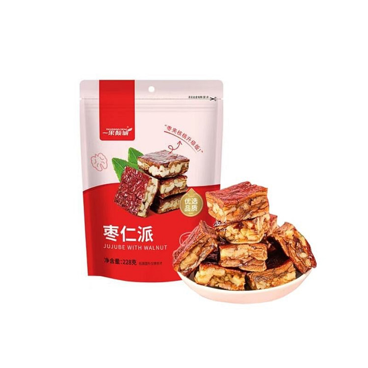 【中国直邮】一果倾城 新疆枣夹核桃 补脑早餐能量真空小包装 228g