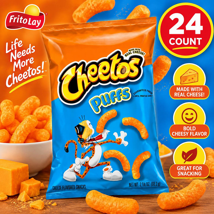 Cheetos Bold Cheesy Jumbo Puffs 2.12oz 24ct 1 each