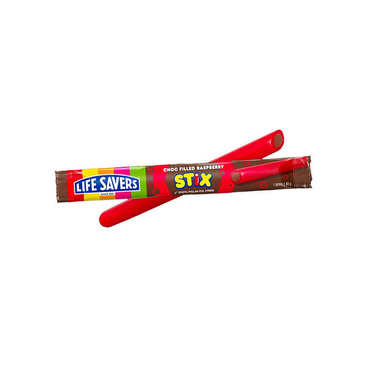 Life Savers Chocolate Filled Raspberry Stix 25g 1 each