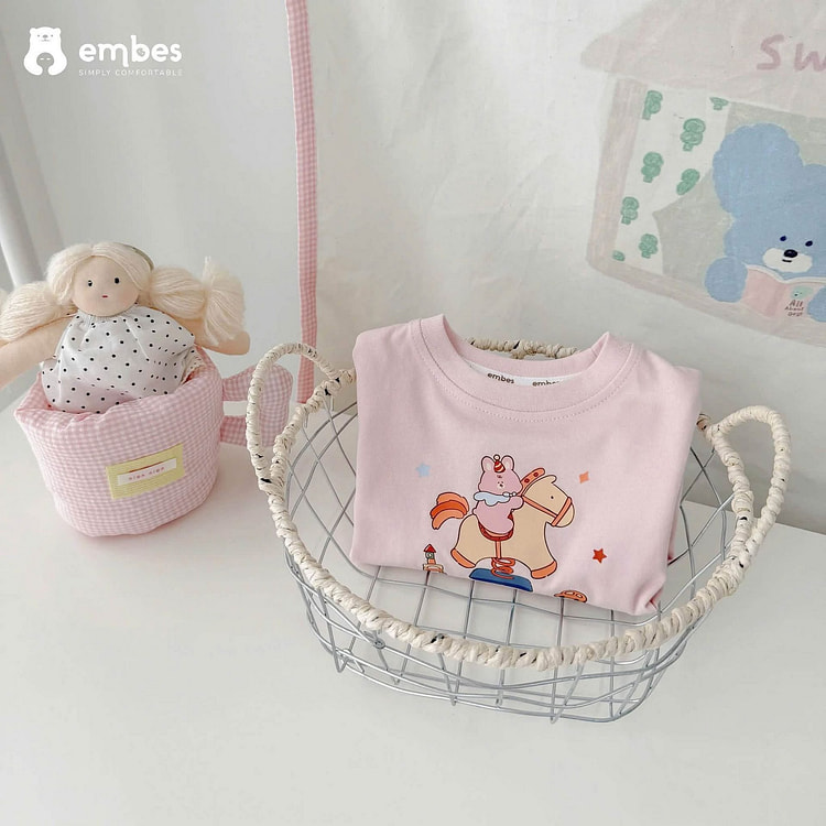 Embes Comfy Long Sleeves Tee For 3-4 Years Old 1 count