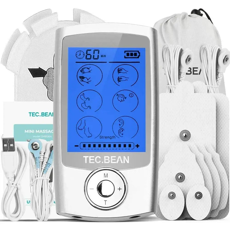 24Modes TENS单元肌肉刺激器，带8个电极垫
