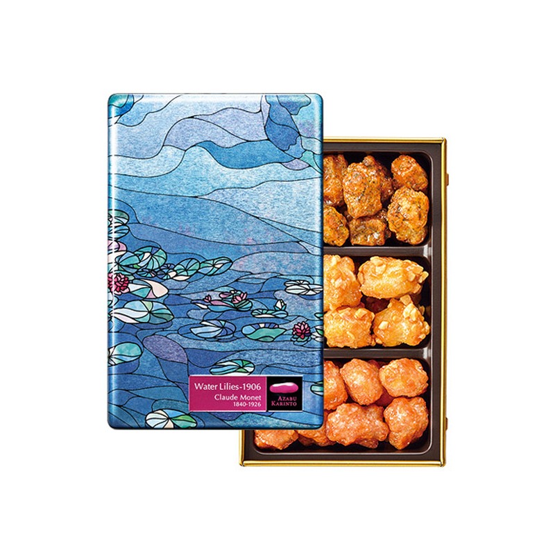 【日本直邮】麻布花林糖 名画博物馆系列 睡莲 花林糖 58g 1 罐