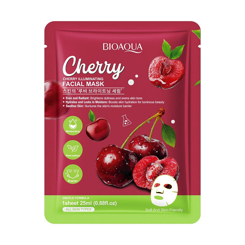 BIOAOUA Cherry Face Mask – 5-Pack 1 each