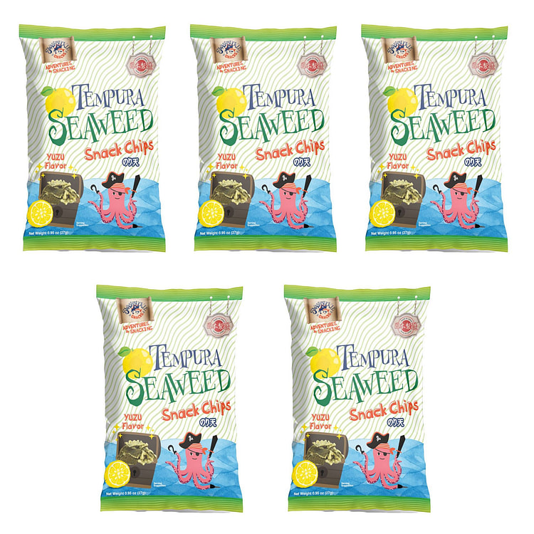 Seaweed Snack Chips Yuzu Flavor 0.95oz x 5