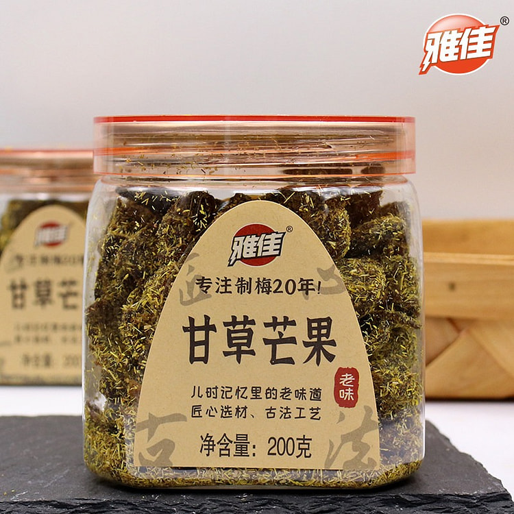 雅佳 甘草芒果条200g*1罐九制酱芒果干蜜饯 200 克