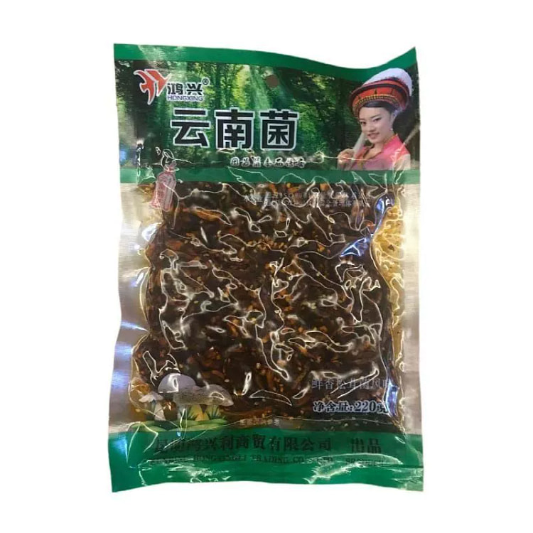 云南特产鸿兴云南鲜香松茸菌下饭即食蘑菇220g*1袋