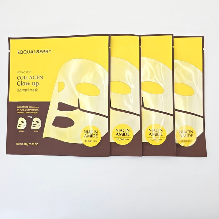 [EQQUALBERRY] Collagen Glow Up Hydrogel Mask 4 count