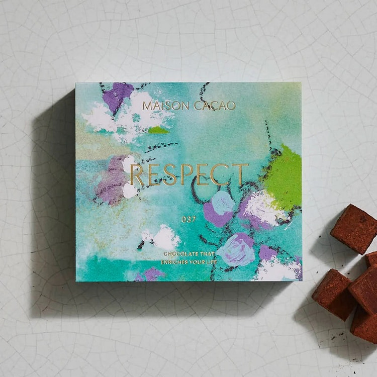 MAISON CACAO  生チョコレート"RESPECT / ル・レクチェ  16粒入,冷凍30日間、お届けまでに1週間かかります