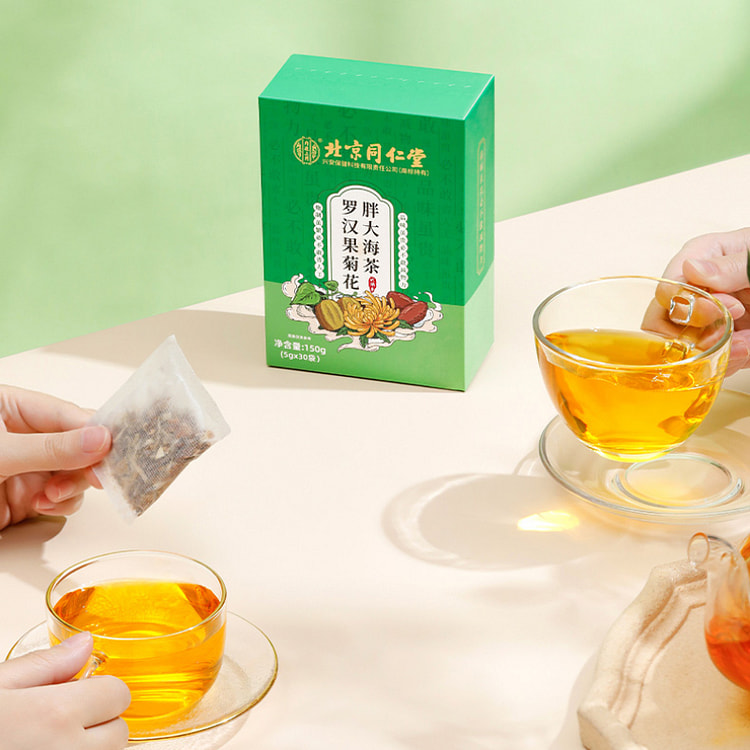 北京同仁堂胖大海罗汉果甘草菊花茶 150g*1盒装