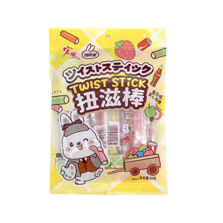Hongyuan Twist Snack Mixed Flavors 80g 80 g