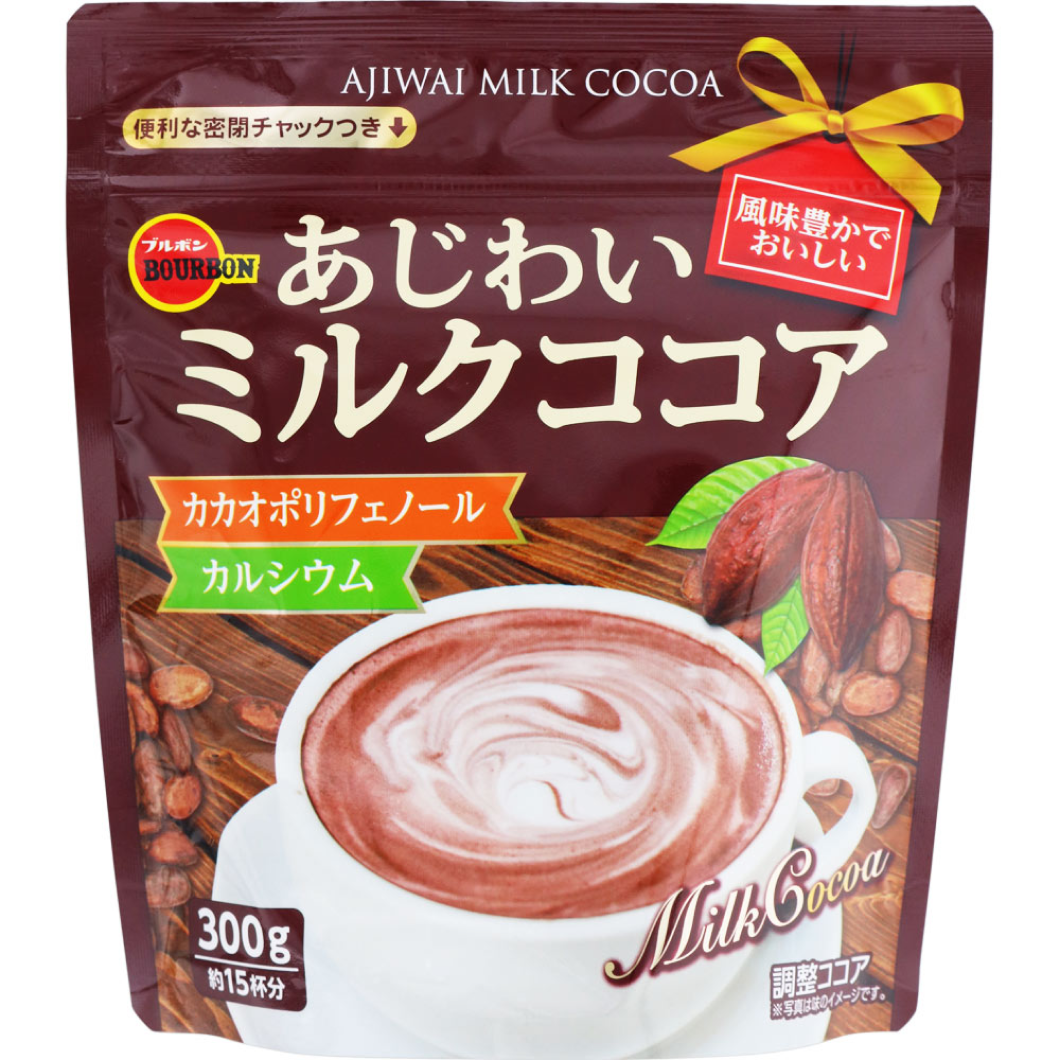Bourbon Ajiwai Milk Cocoa 300g x 1 bag 1 count