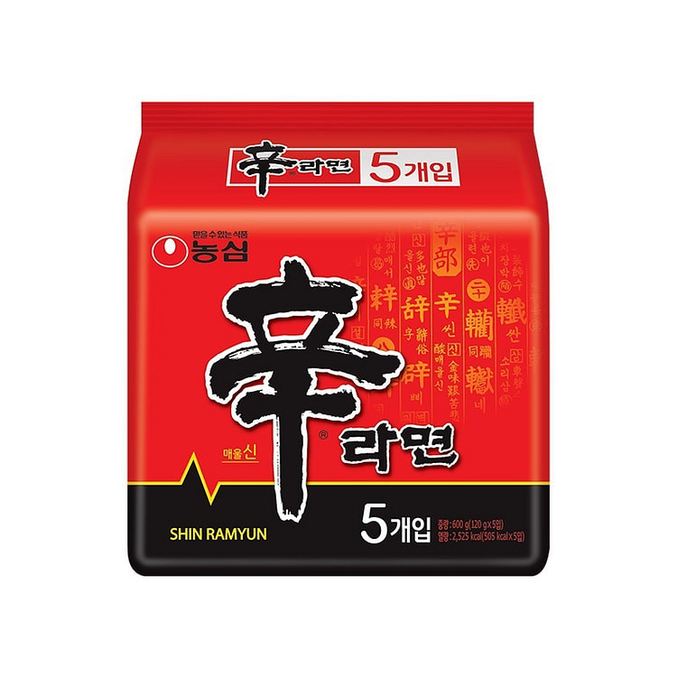 韩国农心辛拉面 120g 5 包