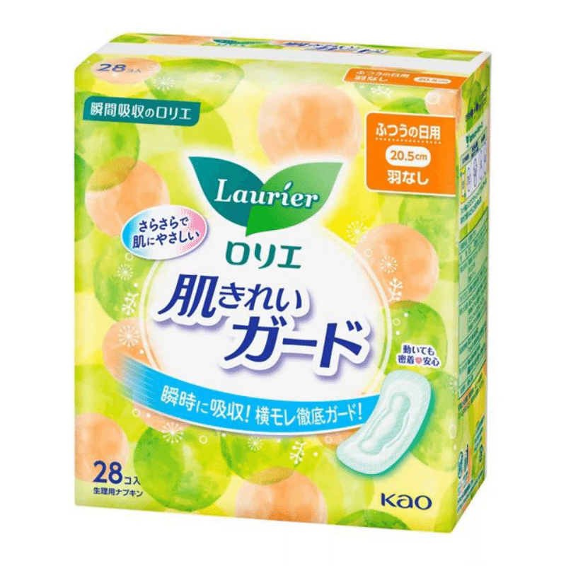 Kao Laurier Sanitary Pads, 20.5 cm, 28 Pieces, Wingless 1 count