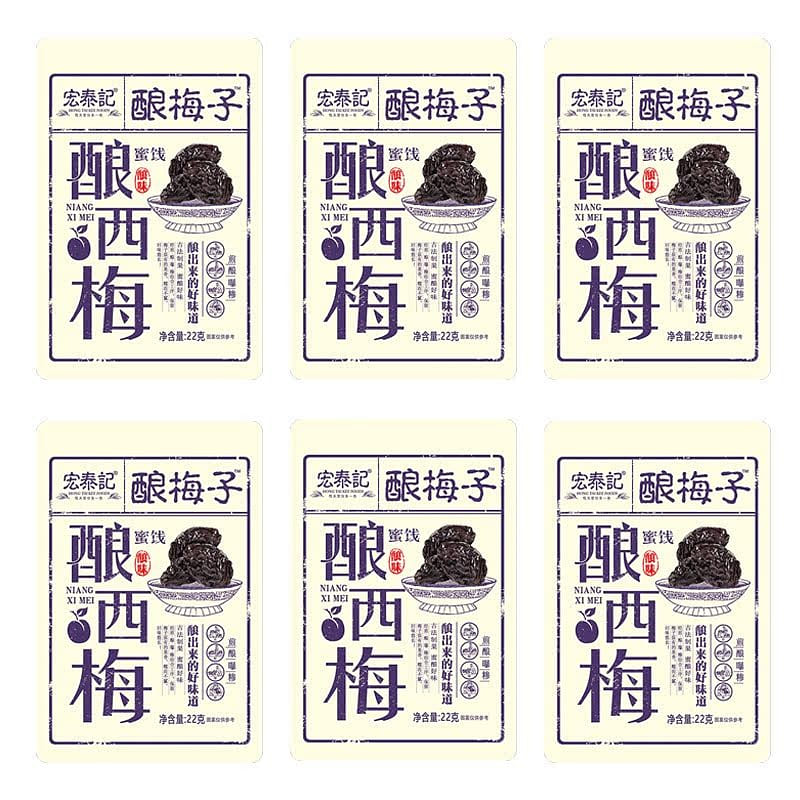 6 bags Hongtai Ji Brew Prune pouch 132 g