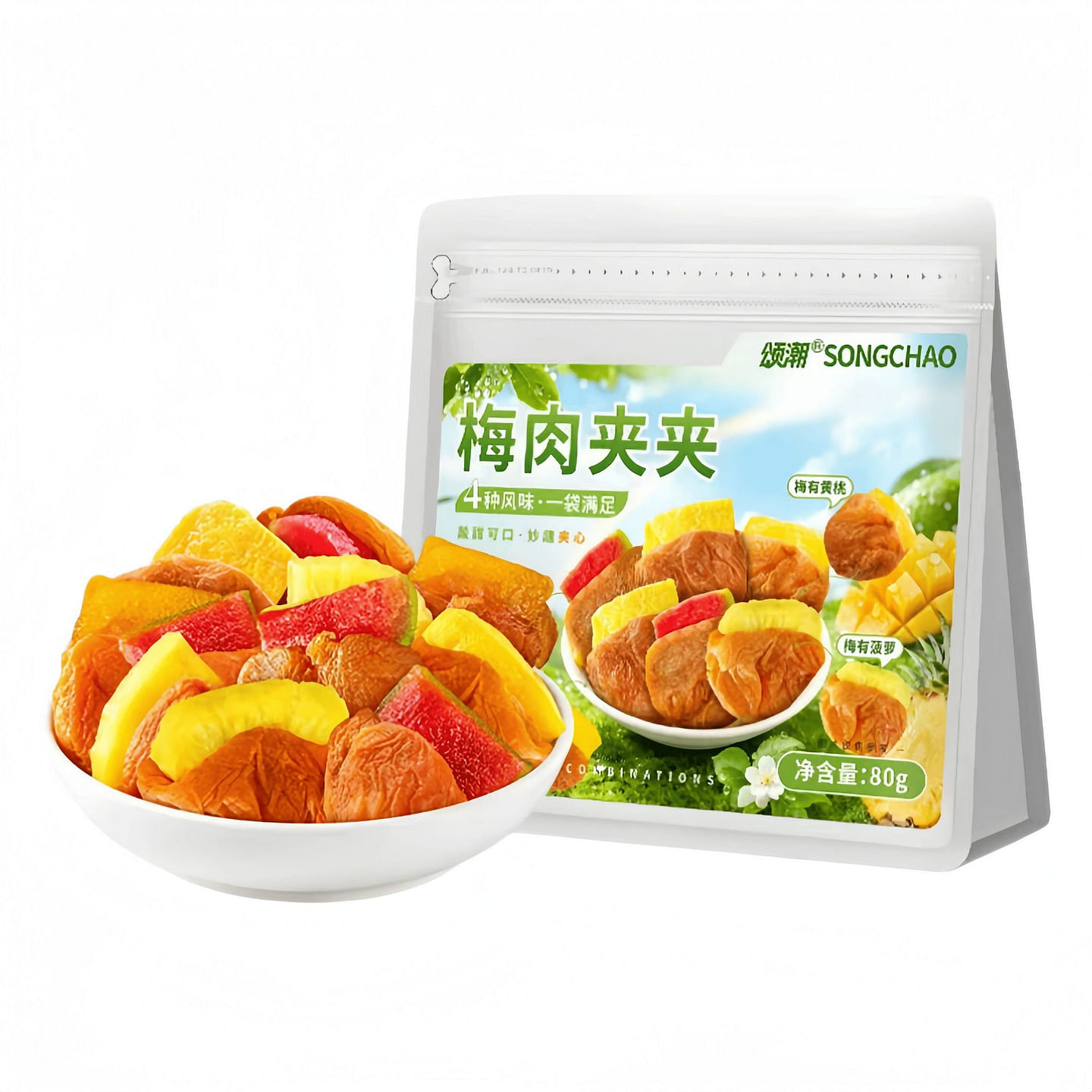 Plum Meat Snack 80g*1 bag 80 g