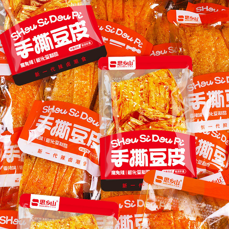 思乡山手撕豆皮平江香辣怀旧辣条12g 12 克