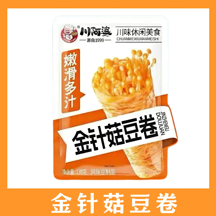 Enoki mushroom bean roll 138g*1 bag
