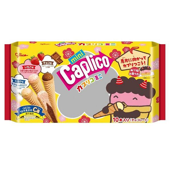 格力高 迷你蛋卷 巧克力&草莓味 10个 1 份