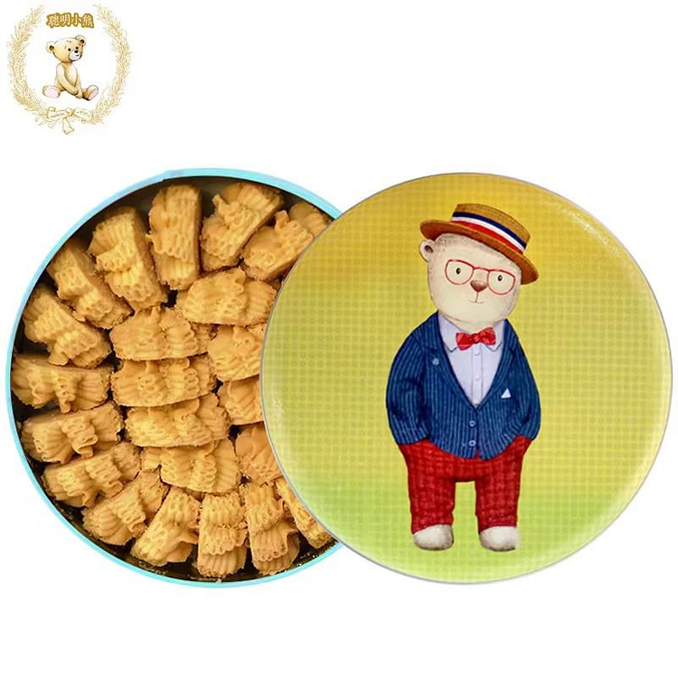 香港珍妮曲奇聪明小熊 奶油小花曲奇饼干 320g